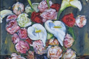 Arums et roses