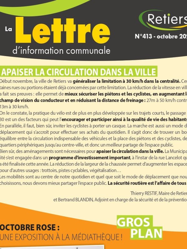 Lettre octobre