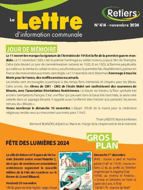 Lettre de novembre 2024