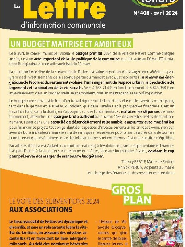 Lettre avril 2024