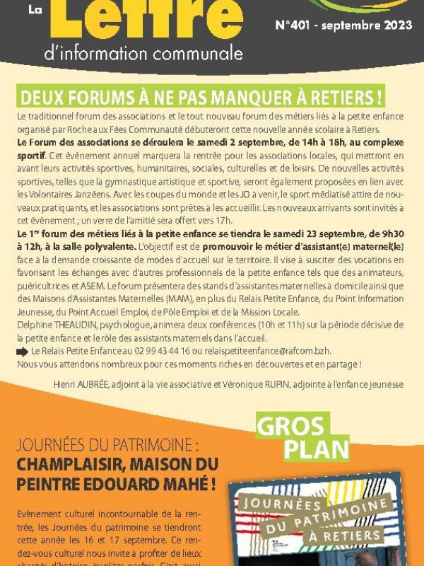 Lettre septembre 2023