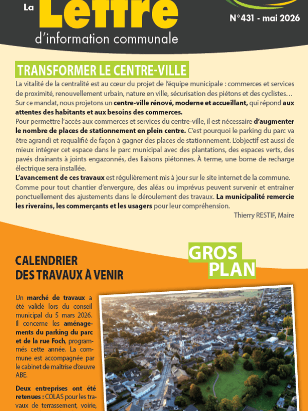 Lettre de mai 2026