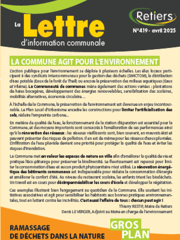 Lettre avril 2025