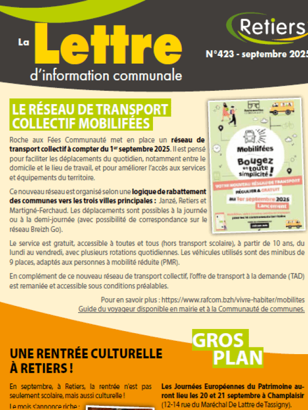 Lettre de septembre